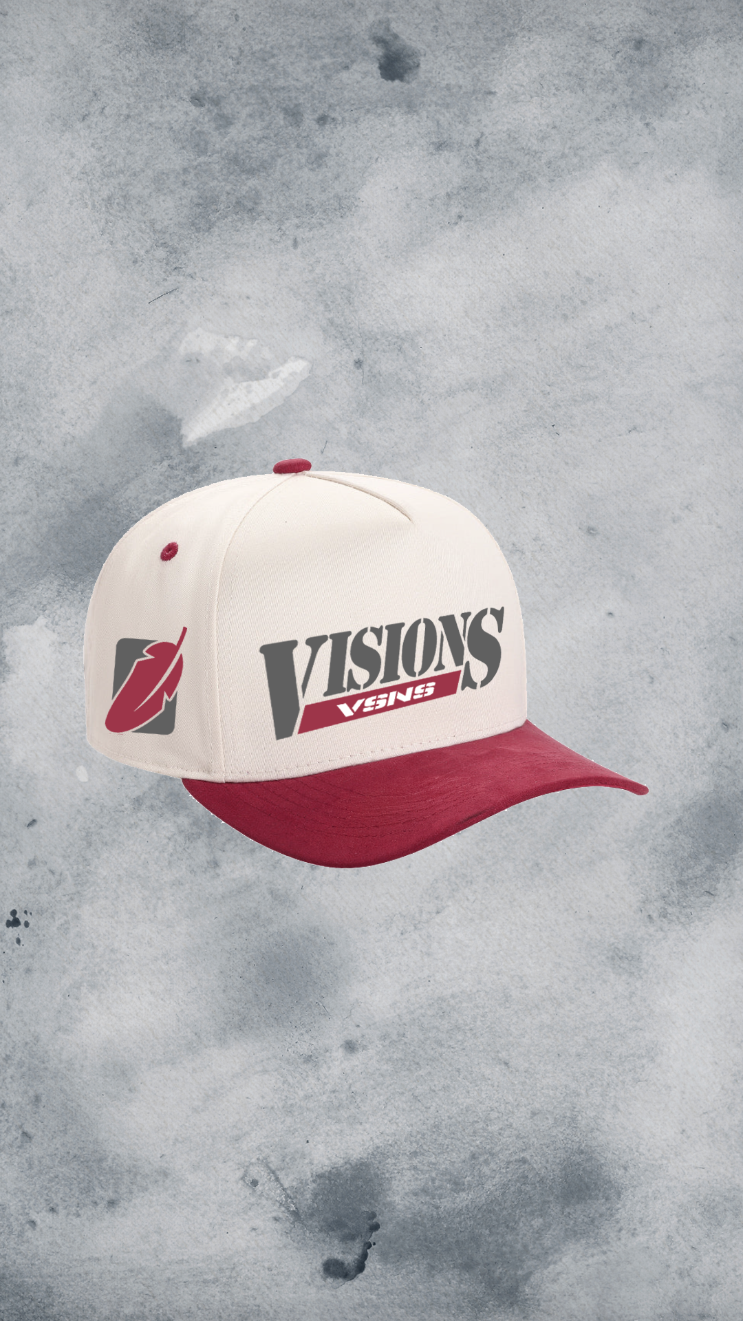 Visions Varsity Snapback – Red & Cream
